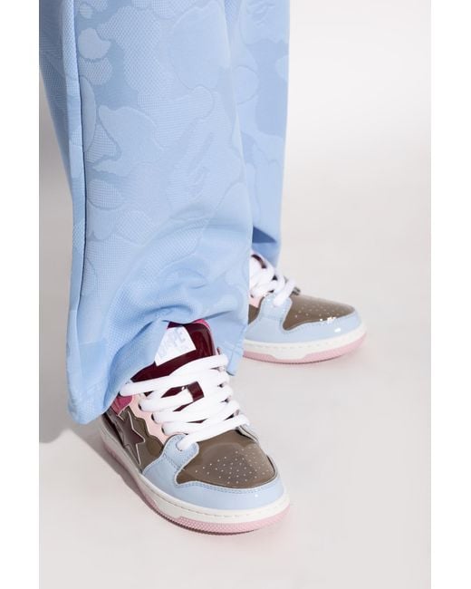A Bathing Ape Red Sports Shoes for men