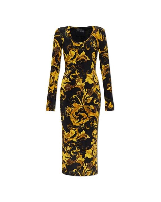 Versace Jeans Couture White Dress With 'Barocco' Print