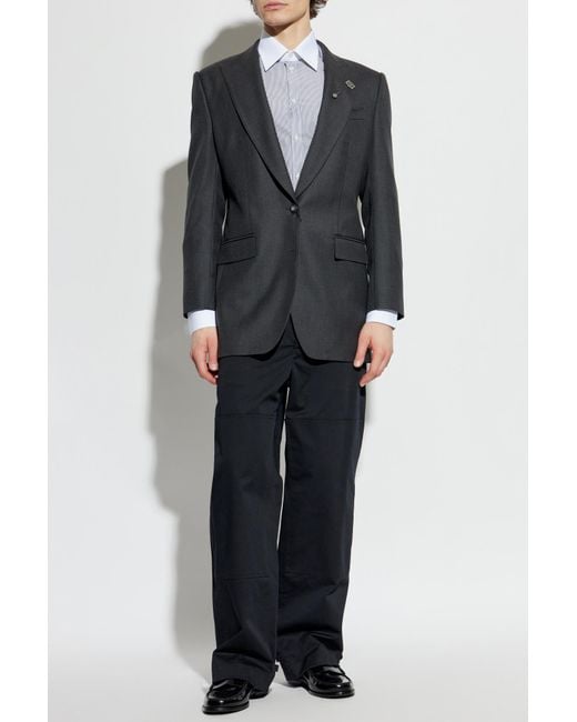 Dolce & Gabbana Gray Shirt With Striped Pattern for men