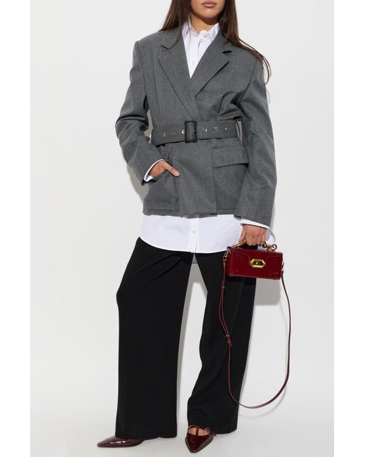 Lanvin Black Wool Trousers With Straight-Leg Cut