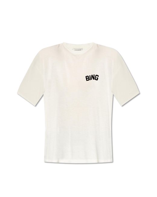 Anine Bing White 'louis' T-shirt,