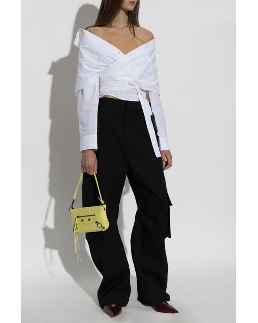 Balenciaga White Asymmetrical Cut Shirt