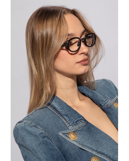 Balmain Black 'Chevalier' Prescription Glasses