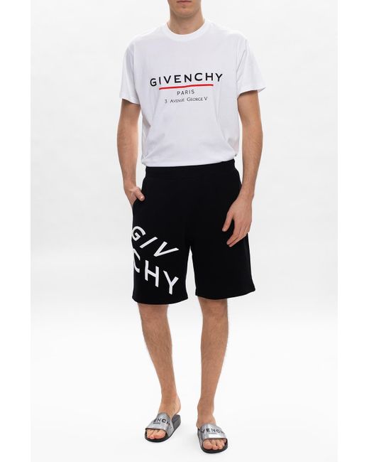Givenchy Logo Slides in Metallic for Men | Lyst