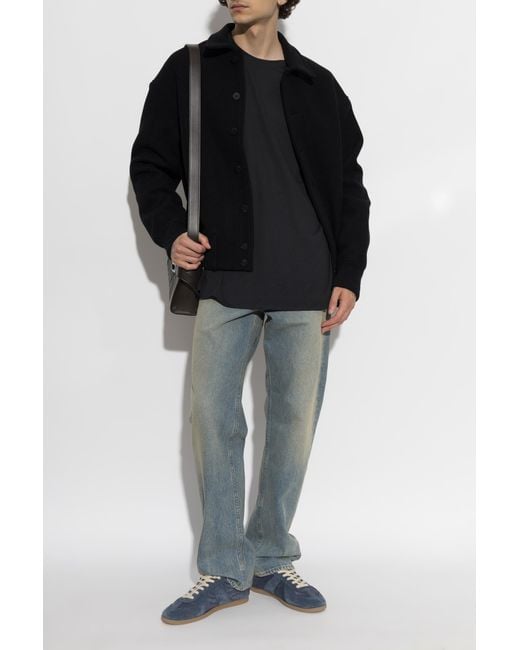Jacquemus Black Long Sleeve T-Shirt for men