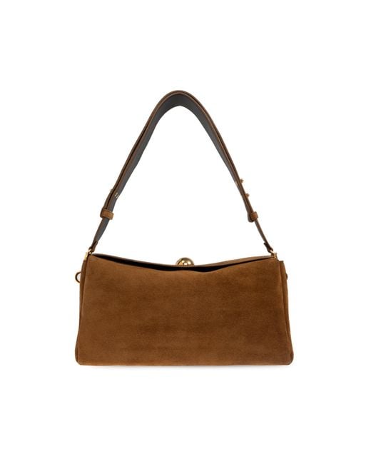 AMI Brown Suede Shoulder Bag