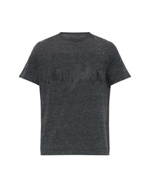 Maison Margiela Black T-Shirt With Print for men