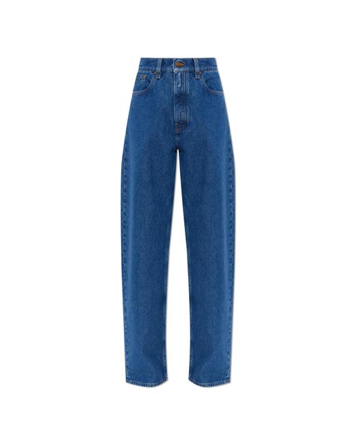 Jil Sander Blue High-Waisted Jeans