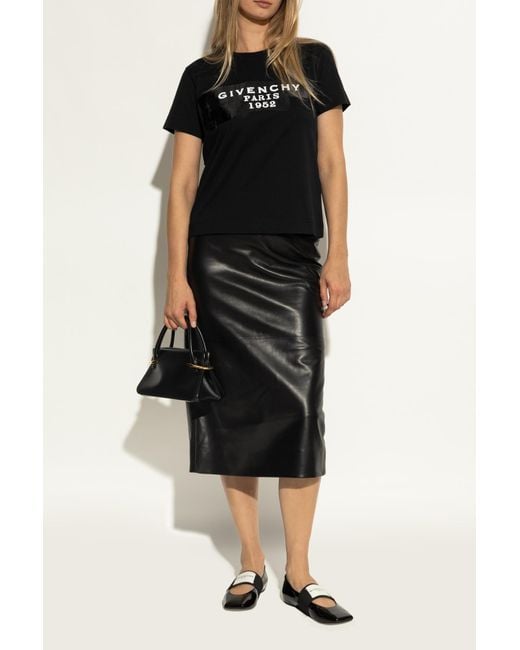 Givenchy Black Ballet Flats "Squared"