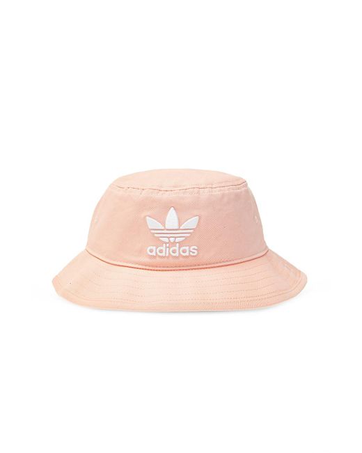 adidas Originals Cotton Bucket Hat With Logo Unisex Pink - Lyst