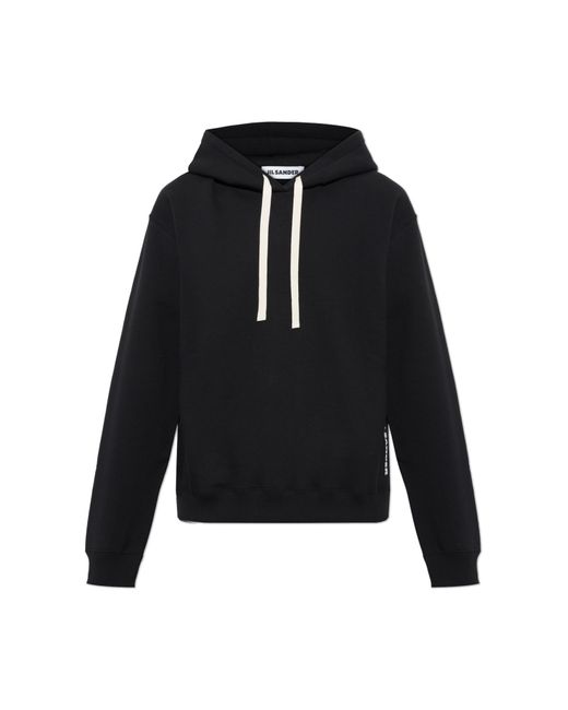 Jil Sander Black Sweatpants With Printed Logo for men
