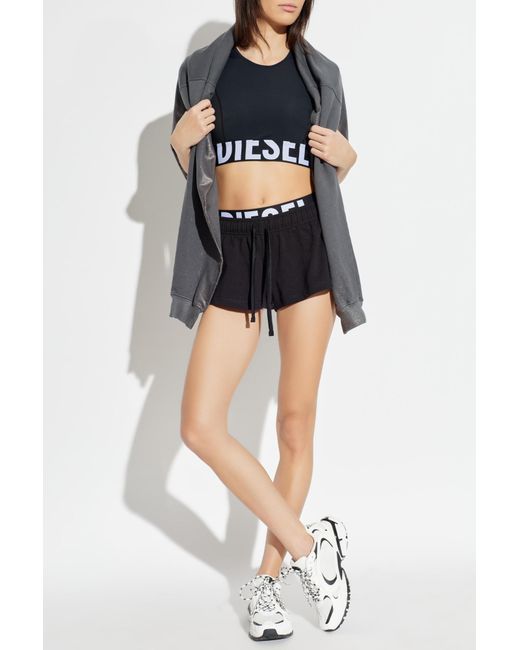 DIESEL Black 'Miranda-D-Pop' Shorts