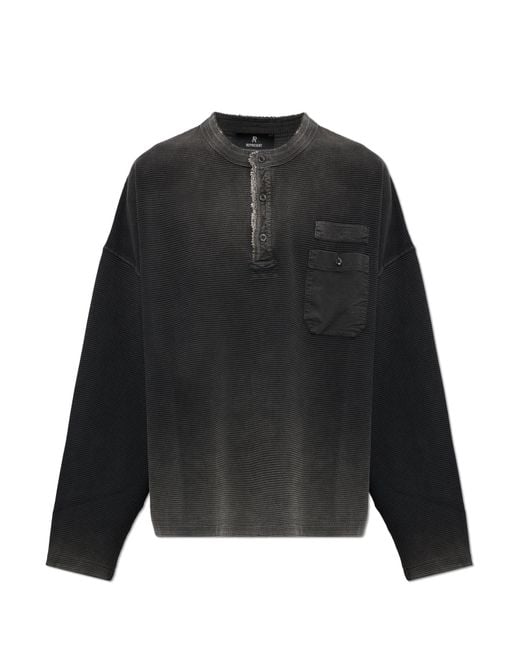 Represent Black Crew Neck Sweatshirt for men