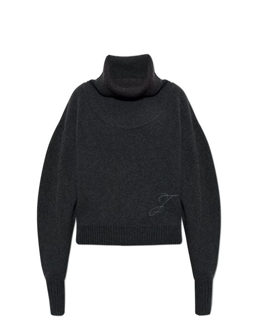 Jacquemus Black Wool Turtleneck 'Pallone'