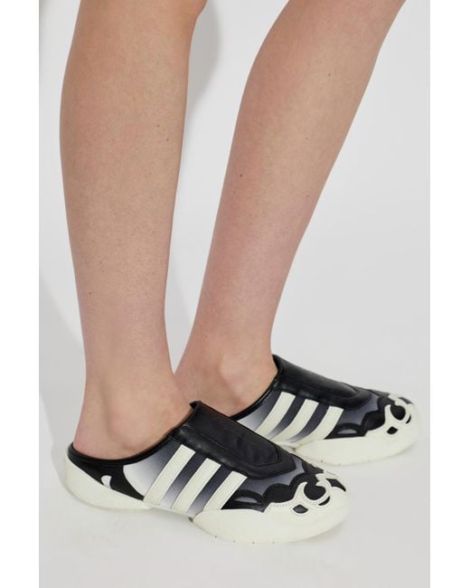 Y-3 White 'Regu' Slides