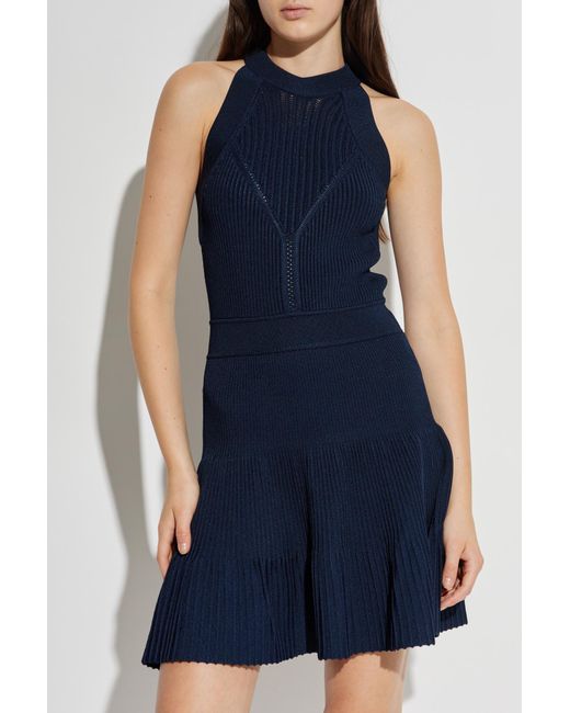 Balmain Blue Sleeveless Dress
