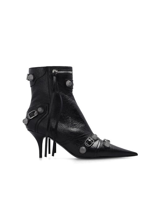 Balenciaga Black 'cagole' Heeled Ankle Boots