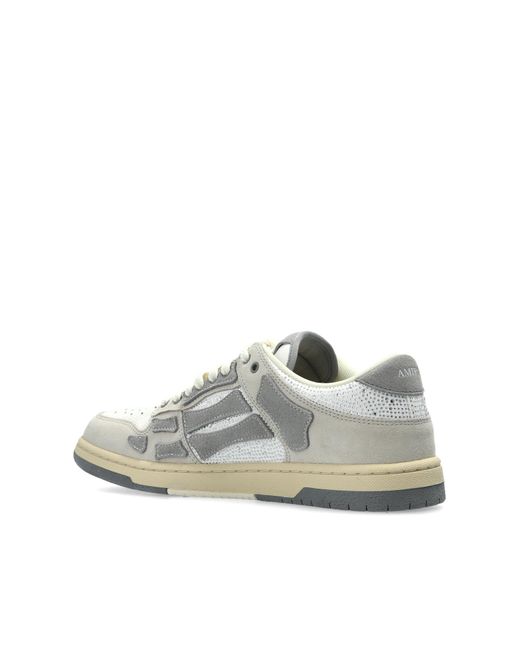 Amiri White Sneakers Crystal Suede Skel Top for men