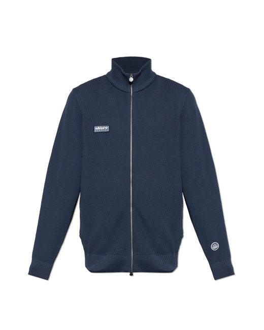 Adidas Originals Blue Sweatshirt With Logo Patch for men