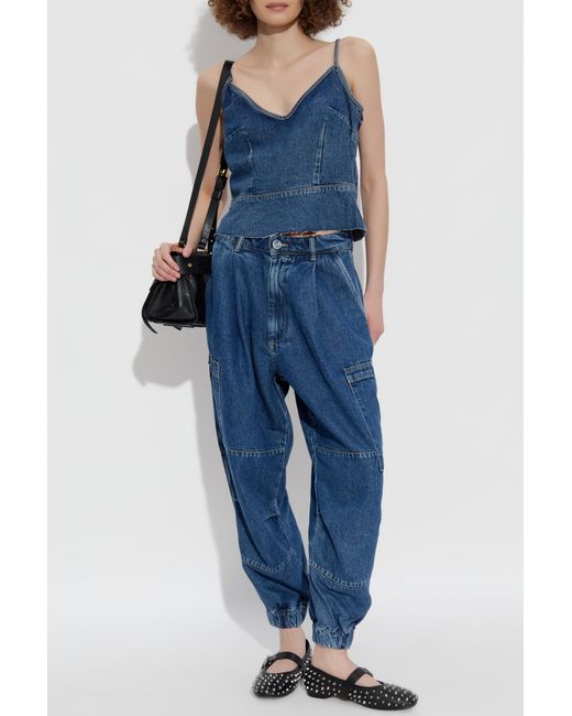 AllSaints Blue Denim Top 'Lilah'