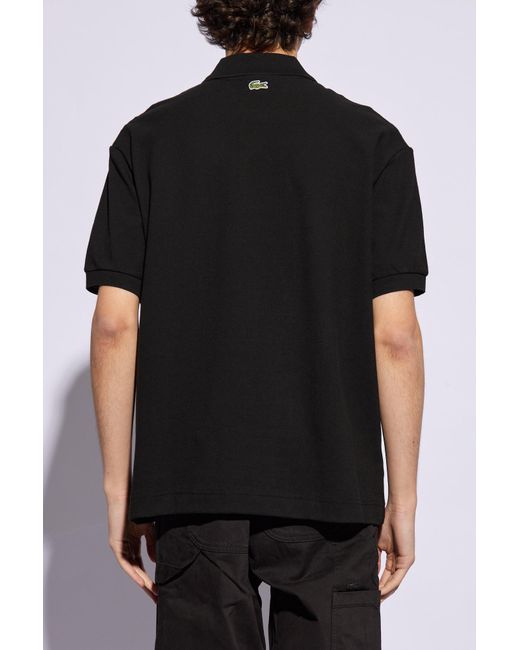 Lacoste Black Polo Shirt With Logo, for men