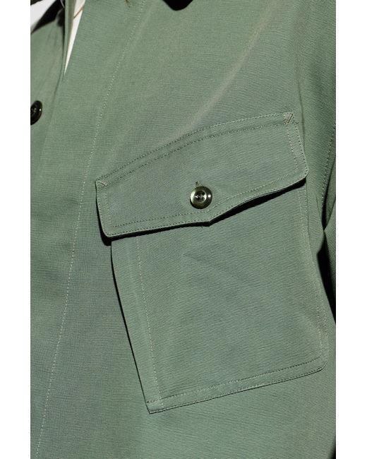 KENZO Green Polo With Patch for men