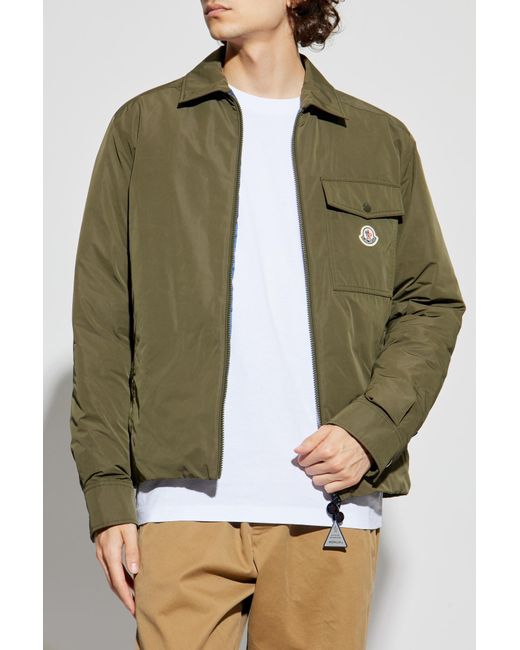 Moncler Green Down Jacket 'Vigeon' for men