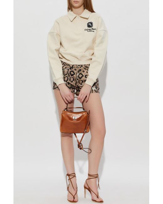 Amiri Natural Polo Sweatshirt With Logo