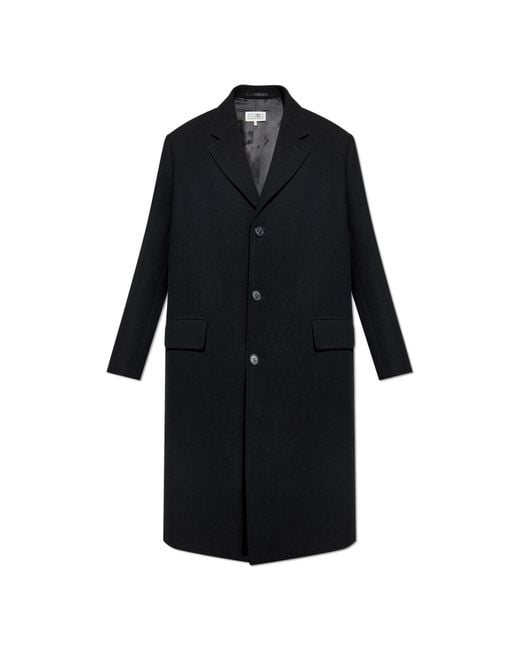 MM6 by Maison Martin Margiela Blue Wool Coat for men