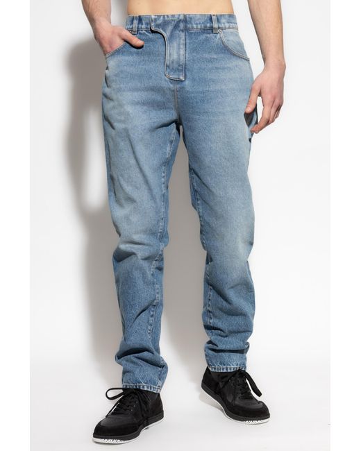 Balmain Blue Jeans With Slightly Tapered Legs for men