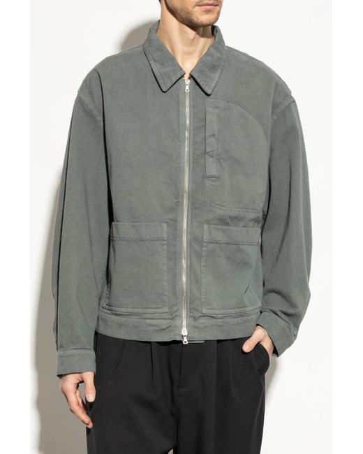 Dries Van Noten Gray Jacket With Pockets for men