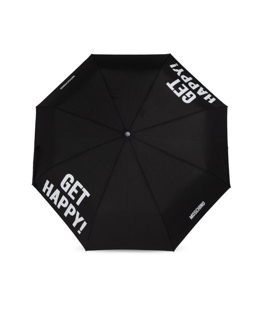 Moschino Black Folding Umbrella