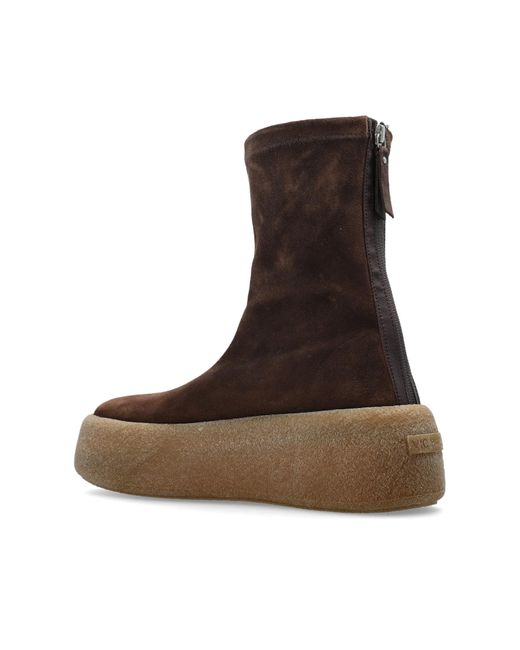 Vic Matié Brown Suede Platform Shoes