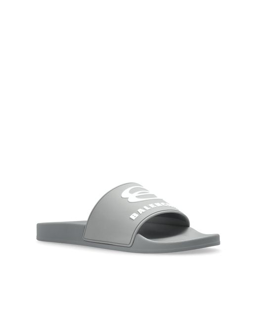 Balenciaga White Rubber Flip-Flops for men