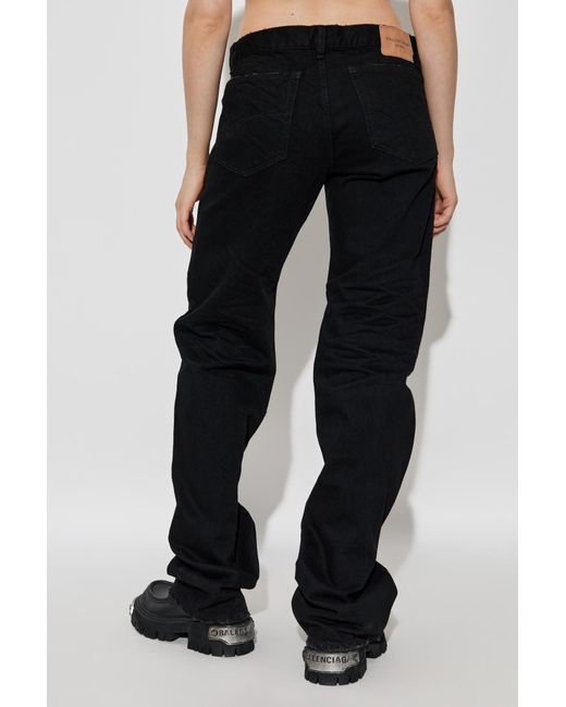 Balenciaga Black Jeans With Vintage Effect