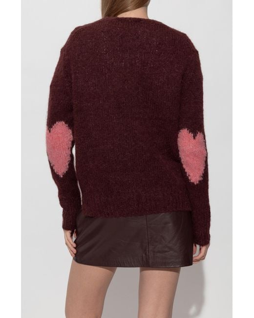 AllSaints Red Wool Sweater 'Luvheart'