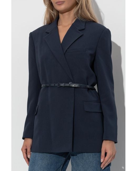 MICHAEL Michael Kors Blue Double-Breasted Blazer