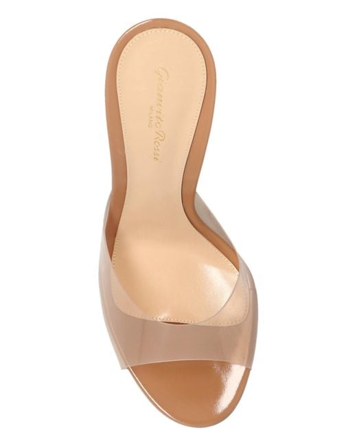 Gianvito Rossi White Heeled Mules "Sofia"