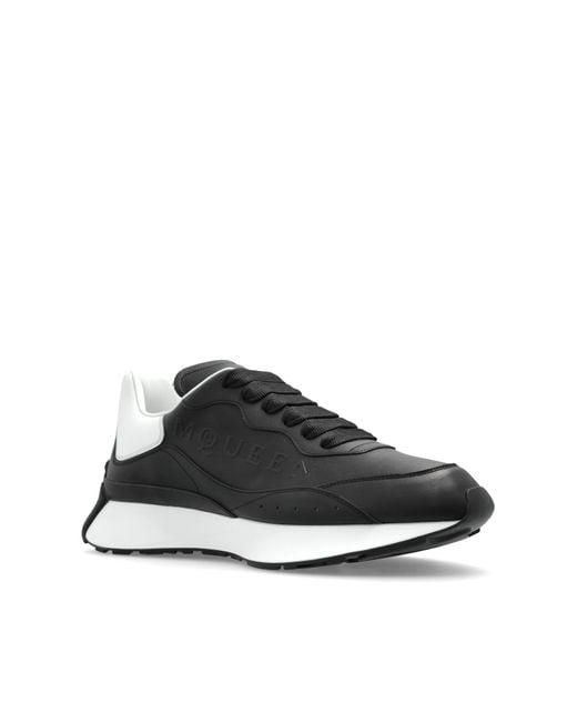 Alexander McQueen Black Sports Shoes With Logo for men