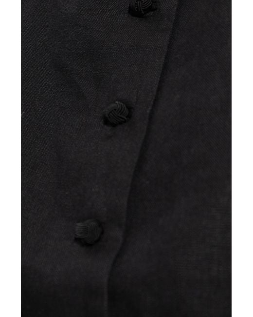 Posse Black Linen Vest "Rio"