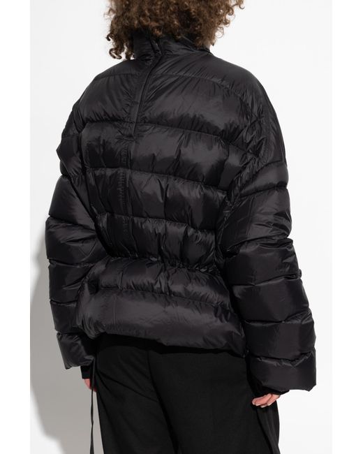 Rick Owens Black Down Jacket 'Sail'