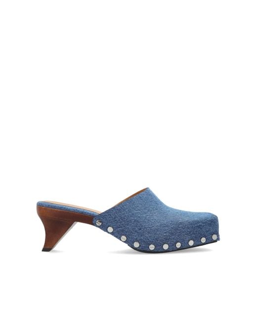 Ganni Blue Heeled Mules