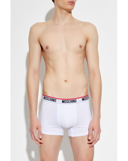 Moschino White Three-Pack Of Boxers for men