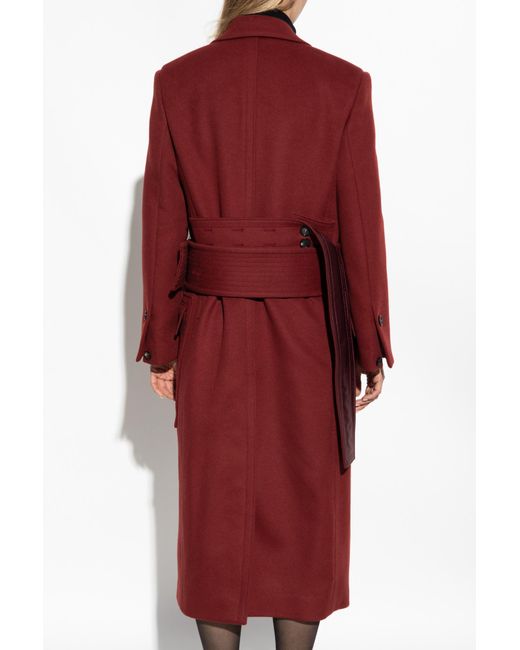 Ferragamo Red Wool Coat