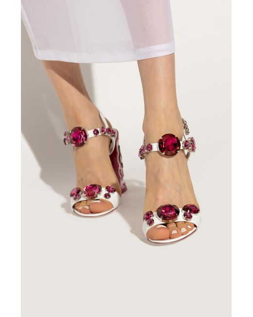 Dolce & Gabbana Pink Keira Patent Sandal