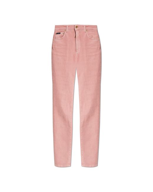 Dolce & Gabbana Pink Jeans With Logo