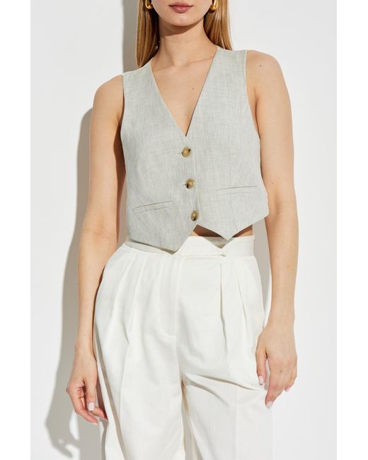 Forte Forte White Vest With Pockets