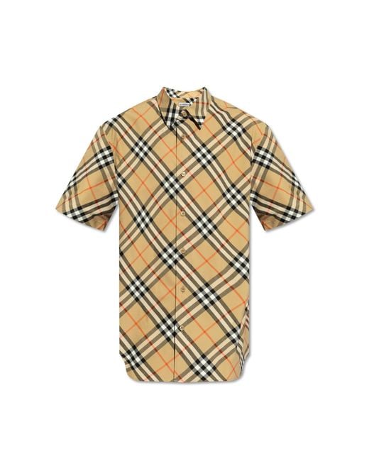 Burberry Metallic Checked Shirt for men