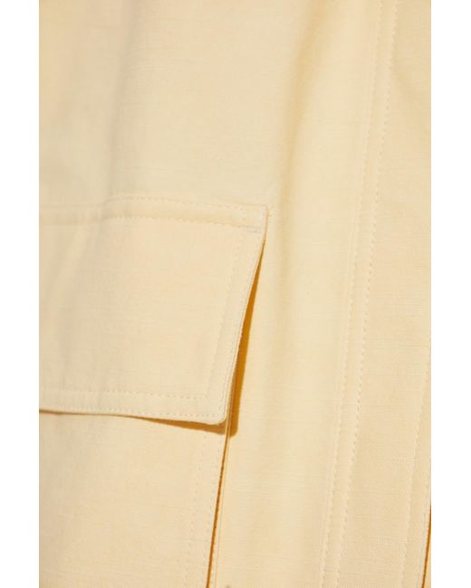 Chloé Natural Oversize Jacket With A Stand-Up Collar