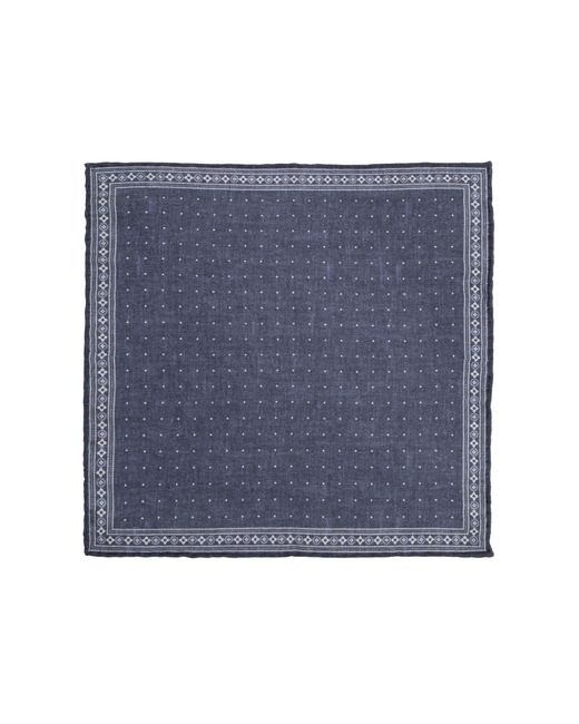 Eleventy Blue Patterned Pocket Square for men